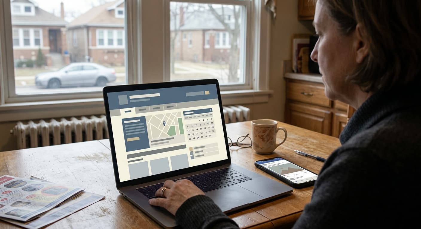 Official city event page contrasted with a vague social media post missing community details